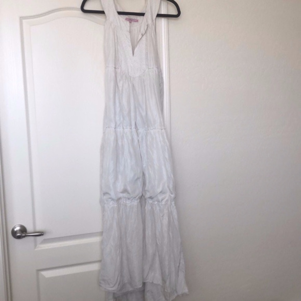 ISO White silk Calypso St Barths maxi dress